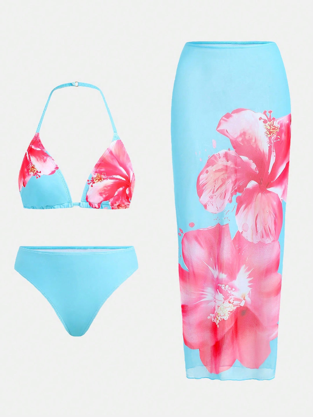 Set bikini SHEIN, albastru