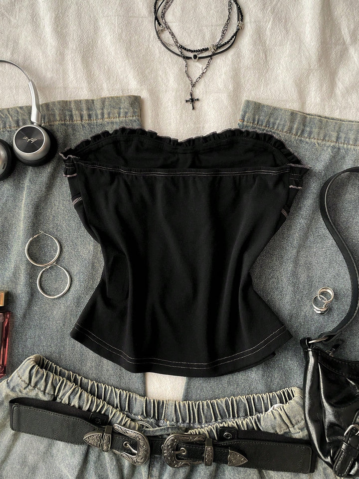 Top SHEIN, negru