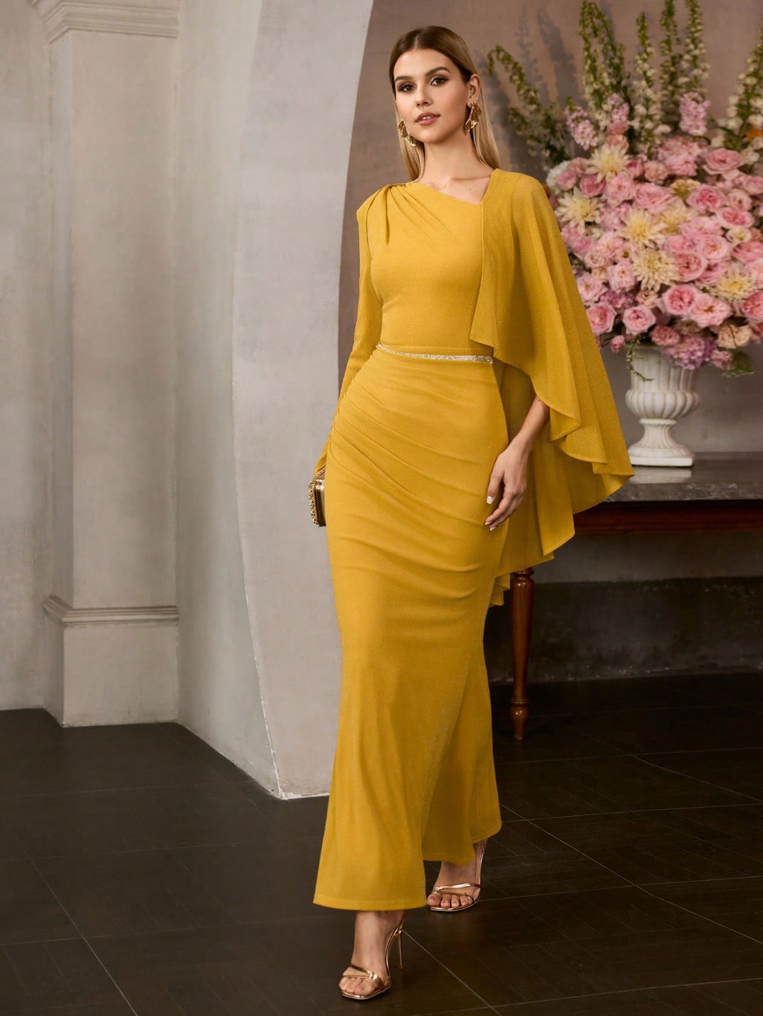 Rochie de ocazie SHEIN, galben