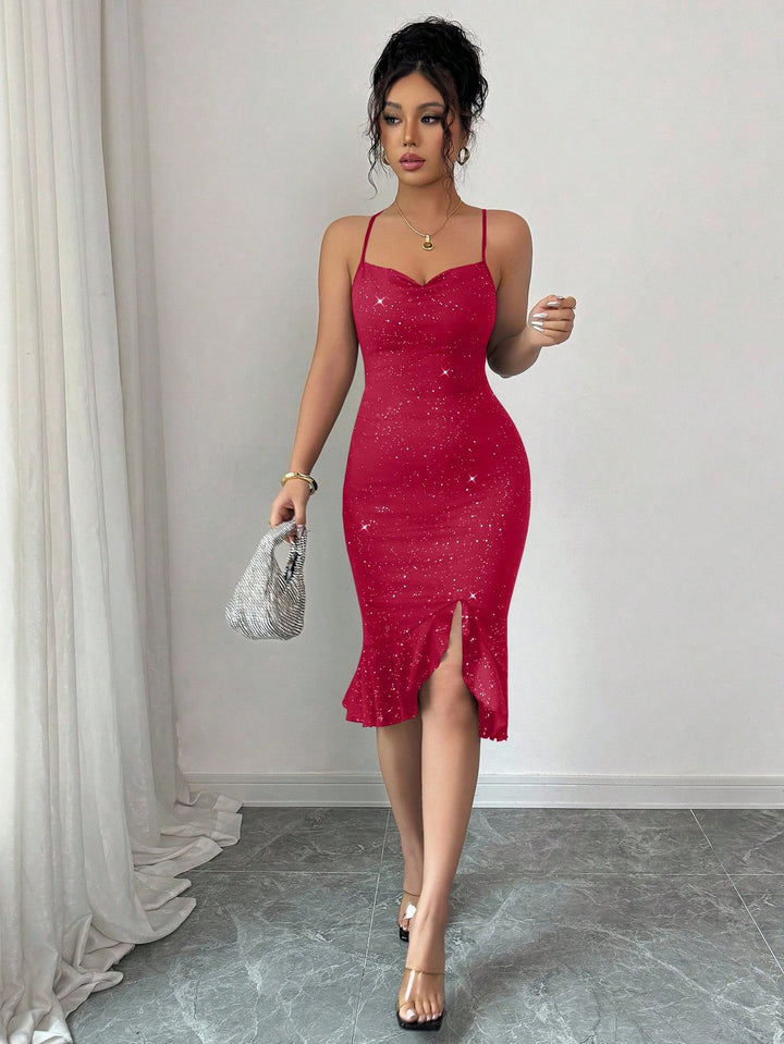 Rochie midi SHEIN, roșu