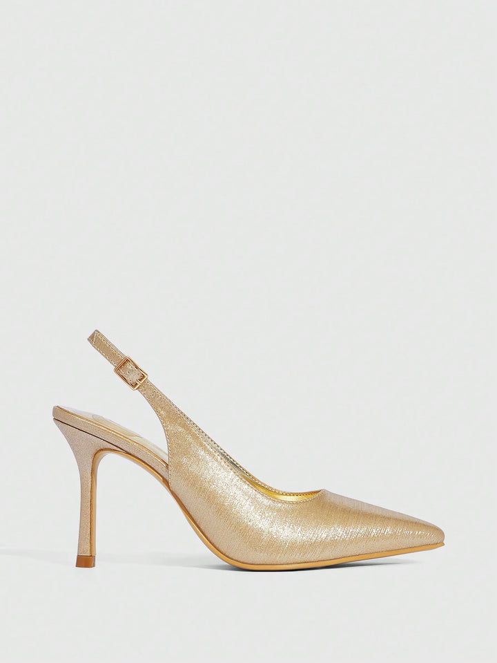 Pantofi cu toc SHEIN, auriu