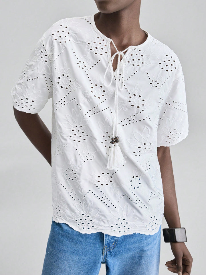 Top SHEIN, alb