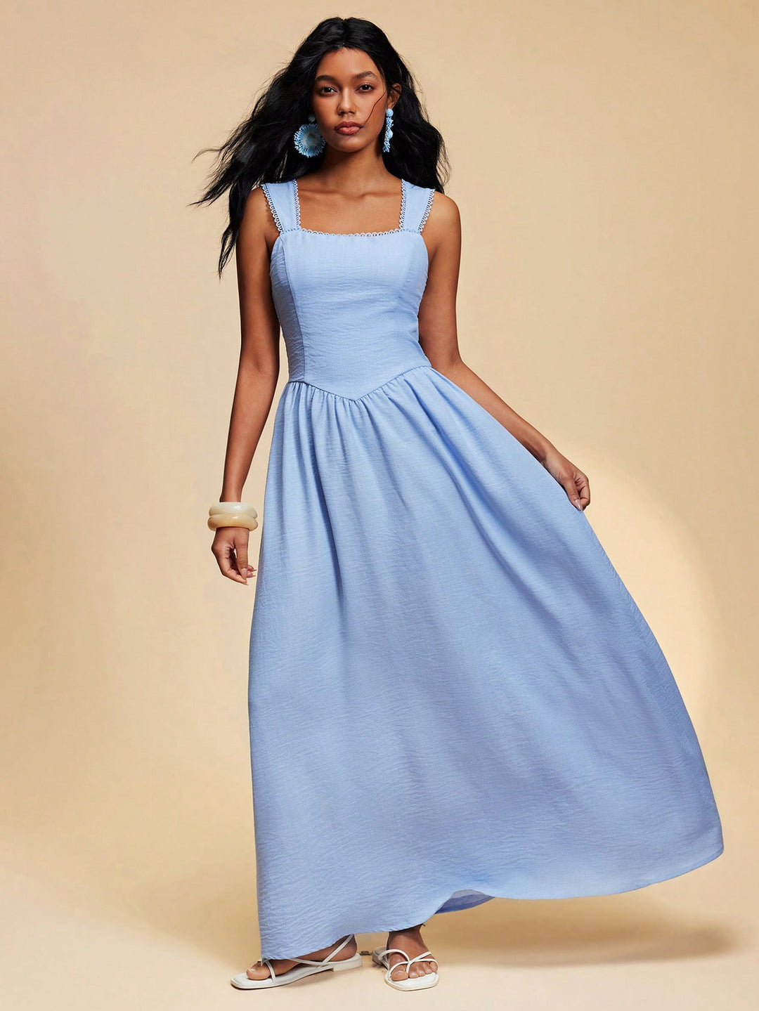 Rochie maxi SHEIN, albastru