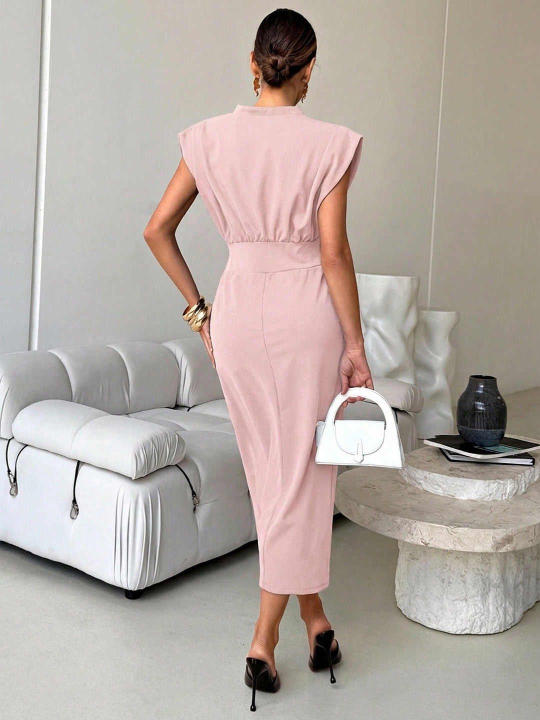 Rochie midi SHEIN, roz