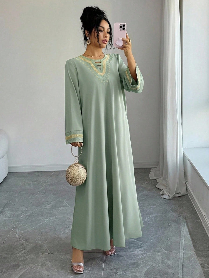 Set caftan și jalabiya SHEIN, verde