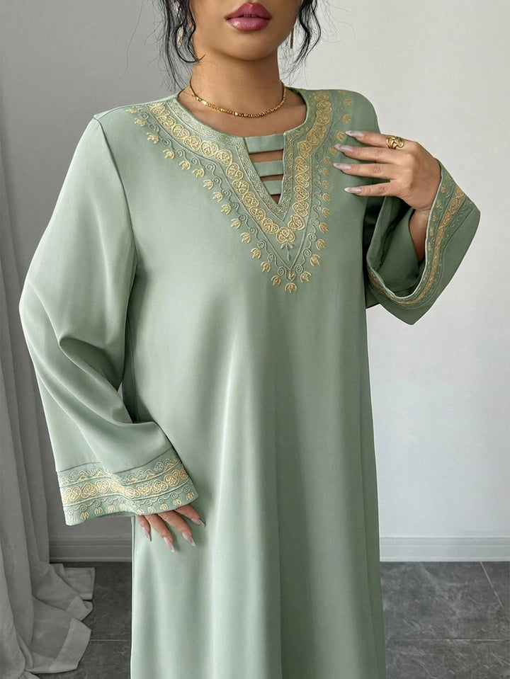 Set caftan și jalabiya SHEIN, verde