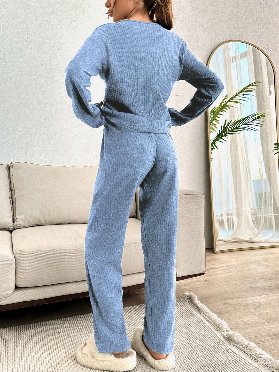 Compleu pijamale SHEIN, albastru