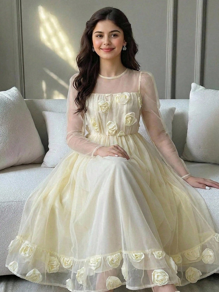Rochie SHEIN, crem