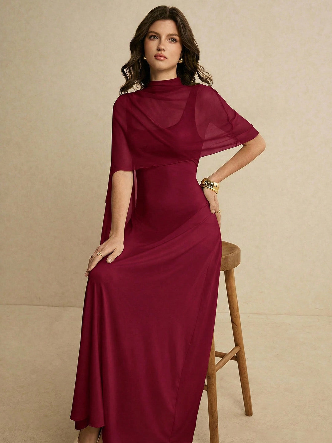 Rochie maxi SHEIN, vișiniu