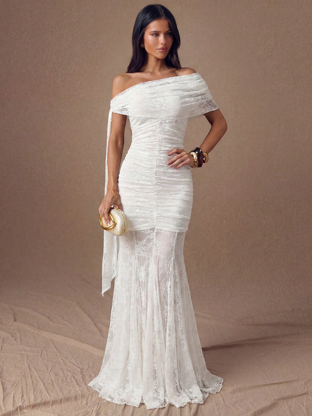 Rochie maxi SHEIN, alb