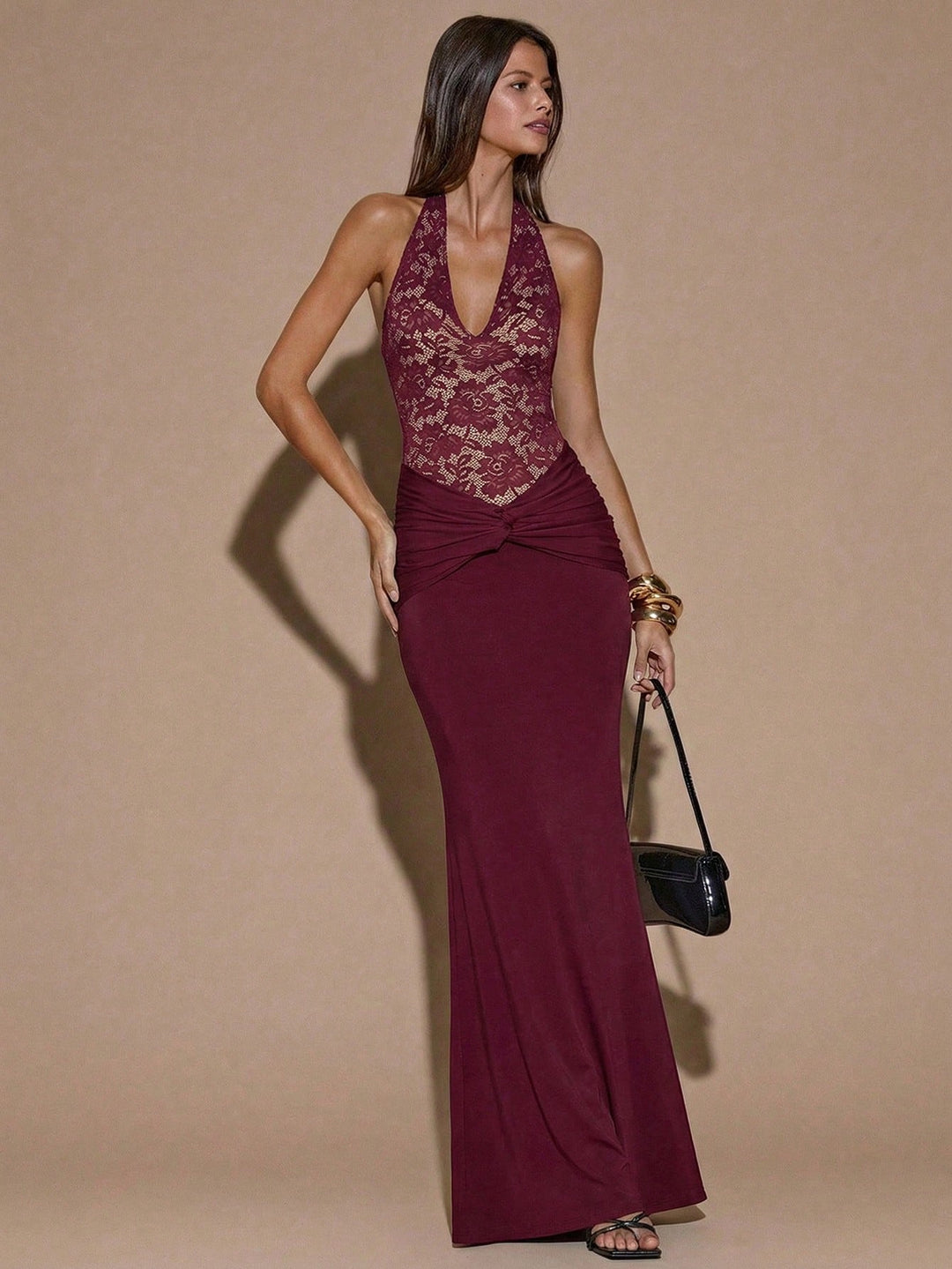 Rochie maxi SHEIN, vișiniu