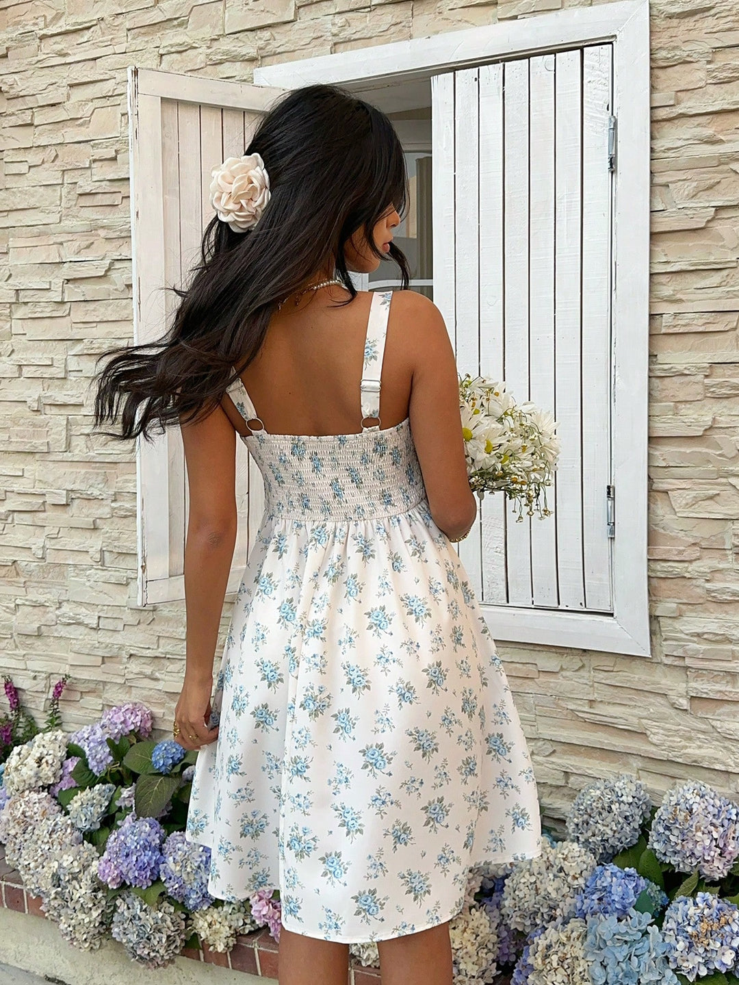 Rochie scurtă SHEIN, albastru