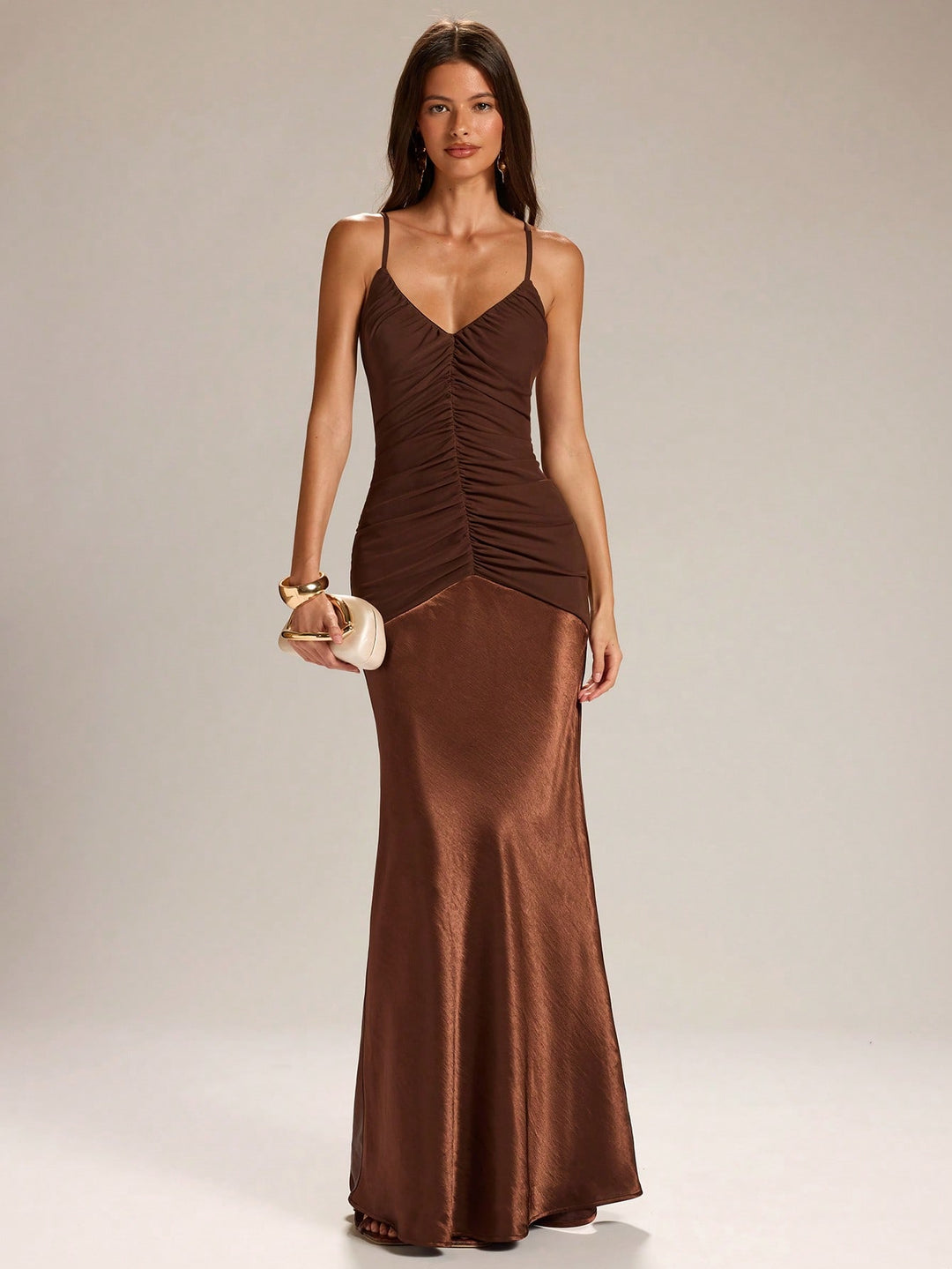 Rochie maxi SHEIN, maro