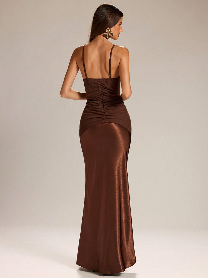 Rochie maxi SHEIN, maro