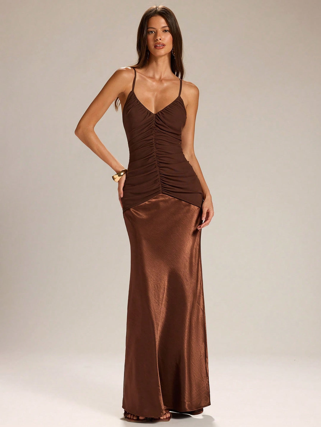 Rochie maxi SHEIN, maro