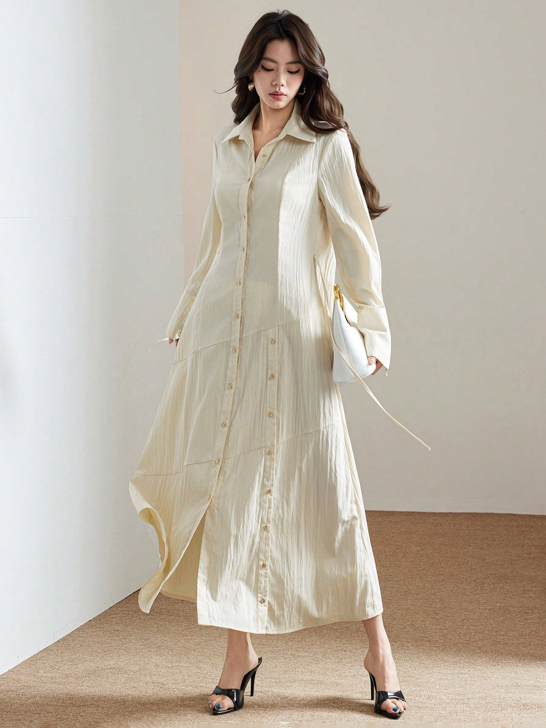 Rochie midi SHEIN, bej