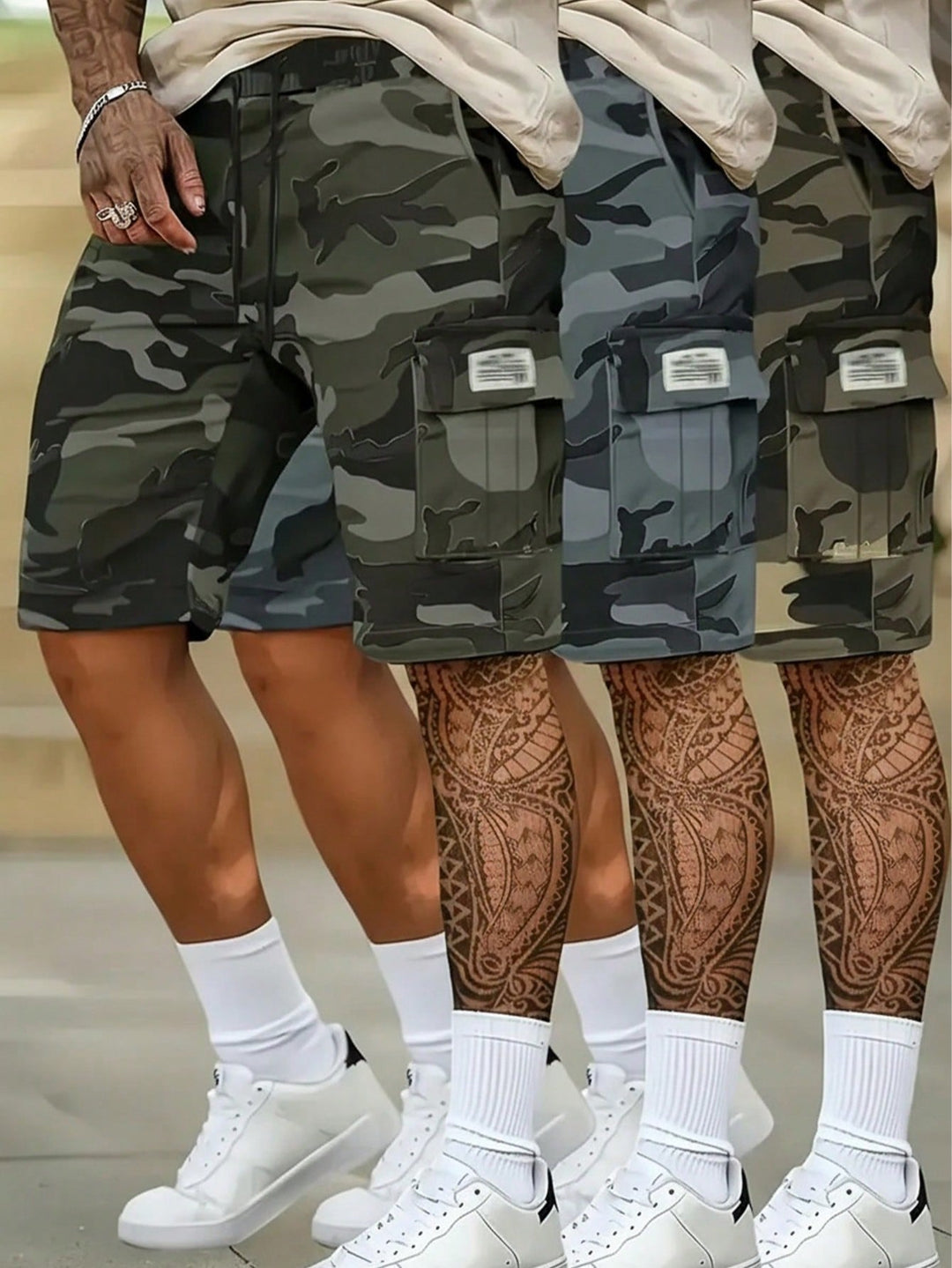 Pantaloni scurți SHEIN, kaki
