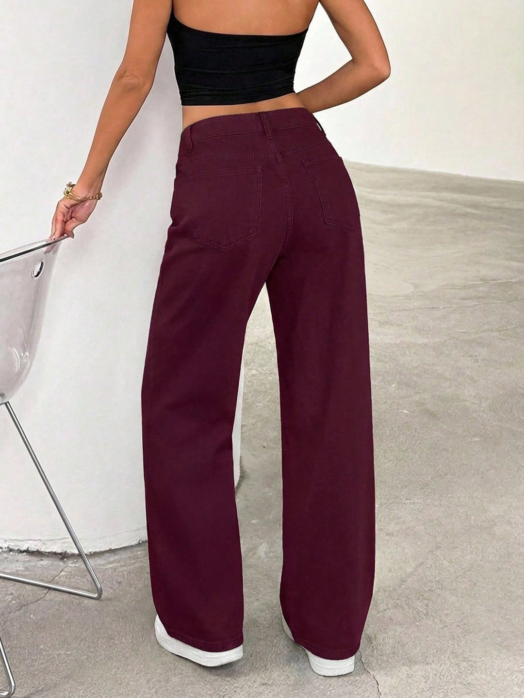 Jeans SHEIN, vișiniu