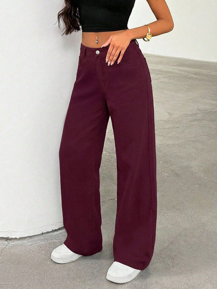 Jeans SHEIN, vișiniu