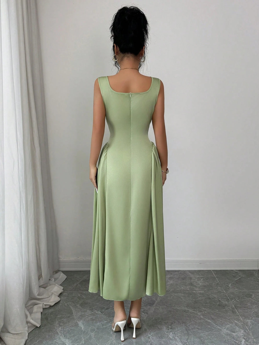 Rochie midi SHEIN, verde