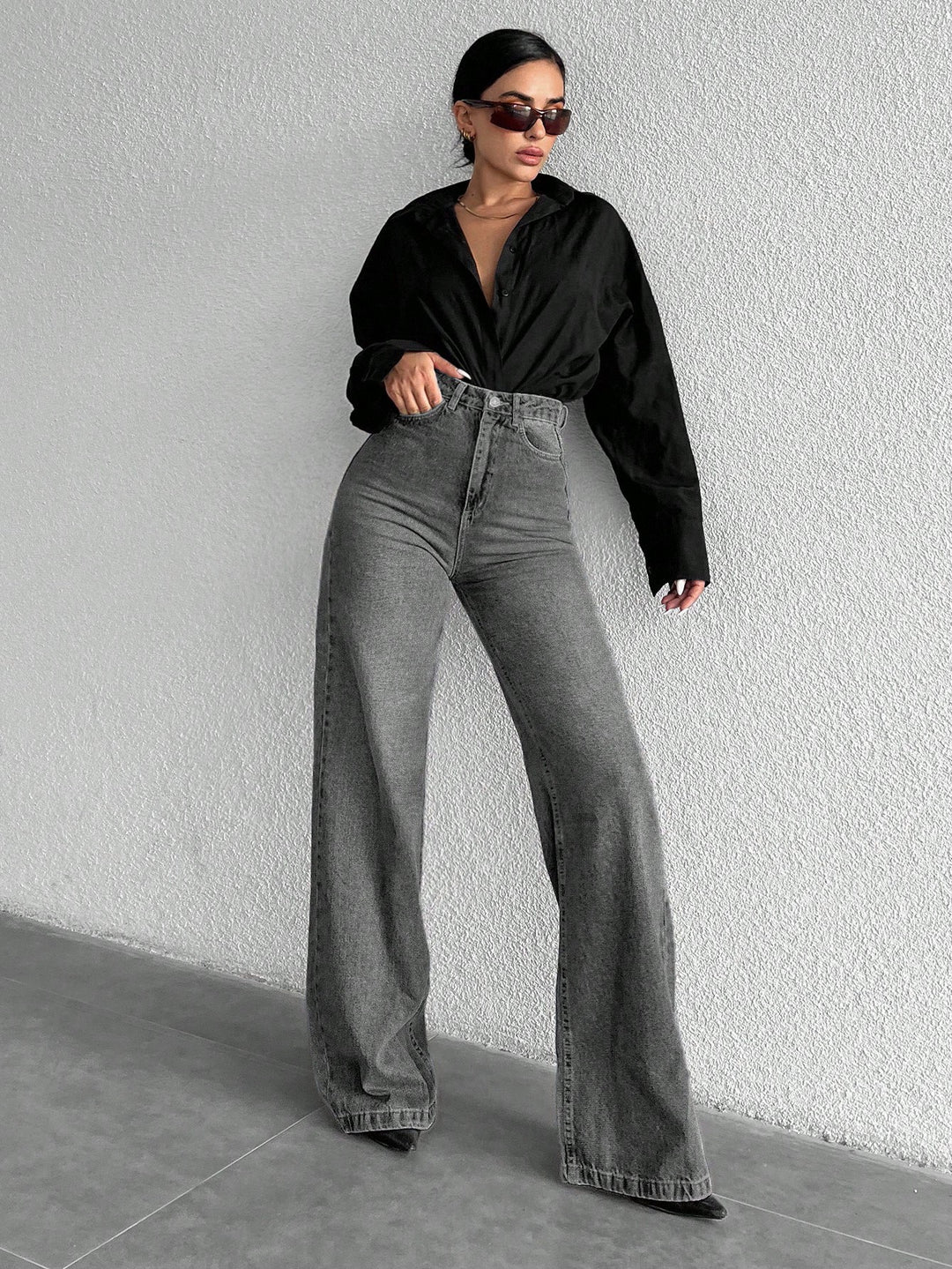 Jeans SHEIN, gri
