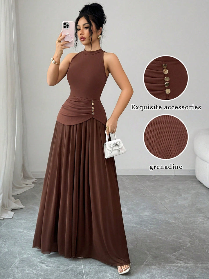 Rochie maxi SHEIN, maro