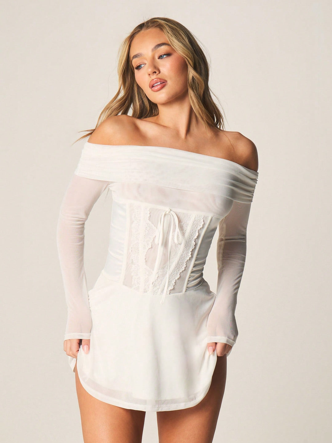 Rochie mini SHEIN, alb