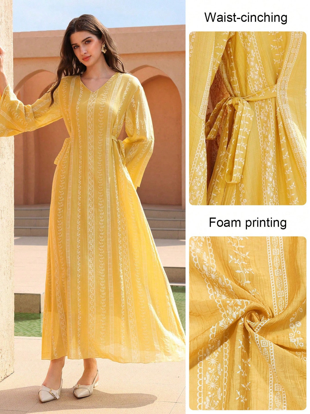 Rochie maxi SHEIN, galben