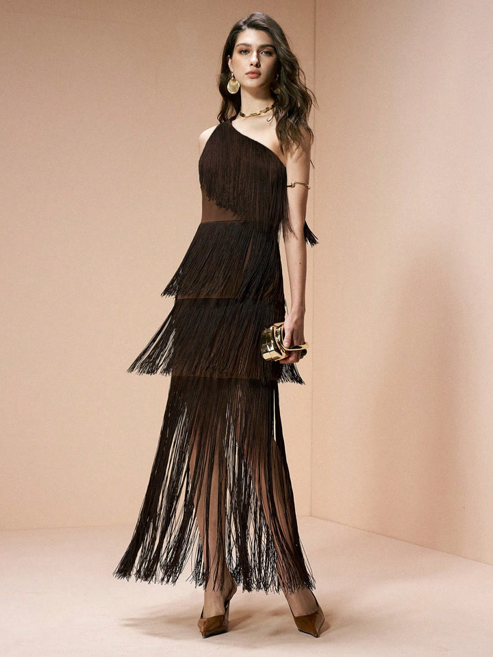 Rochie maxi SHEIN, maro