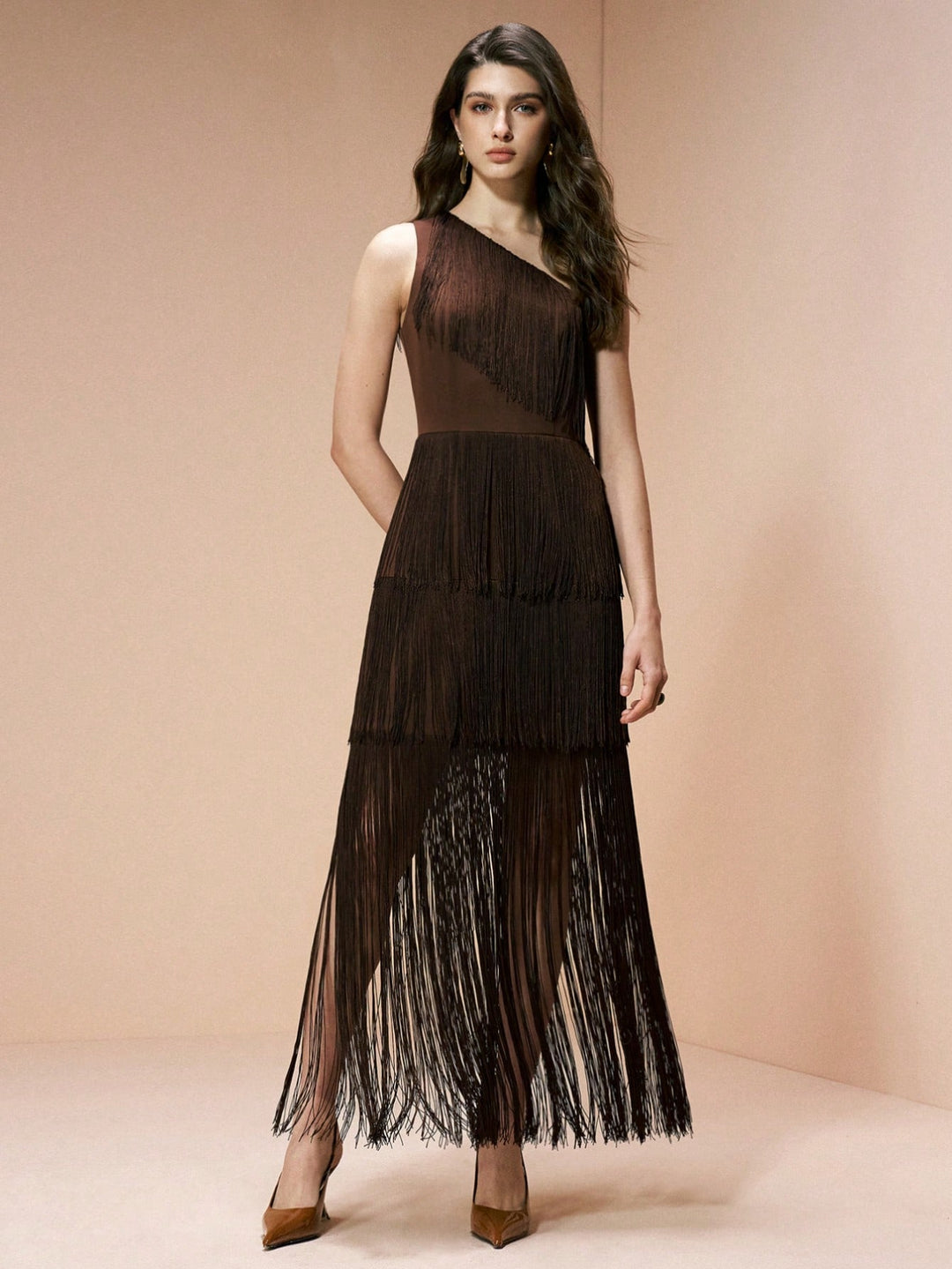 Rochie maxi SHEIN, maro