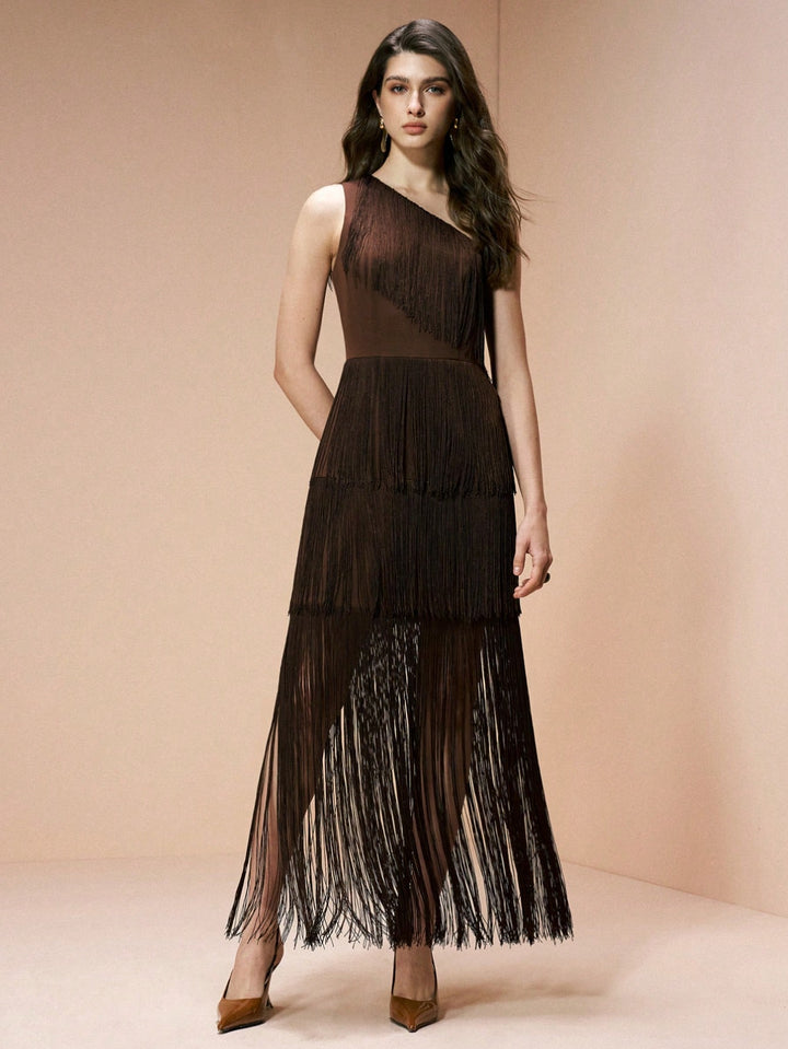 Rochie maxi SHEIN, maro