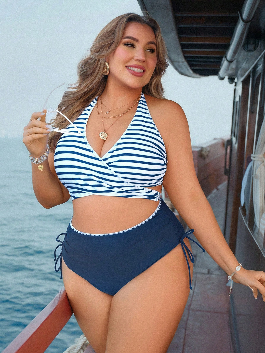 Costum de baie SHEIN, albastru