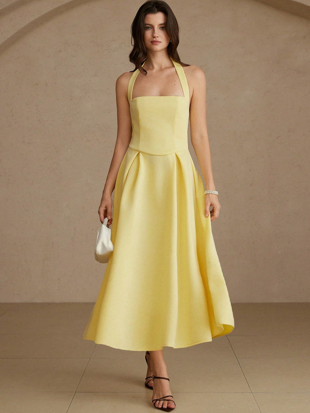 Rochie maxi SHEIN, galben