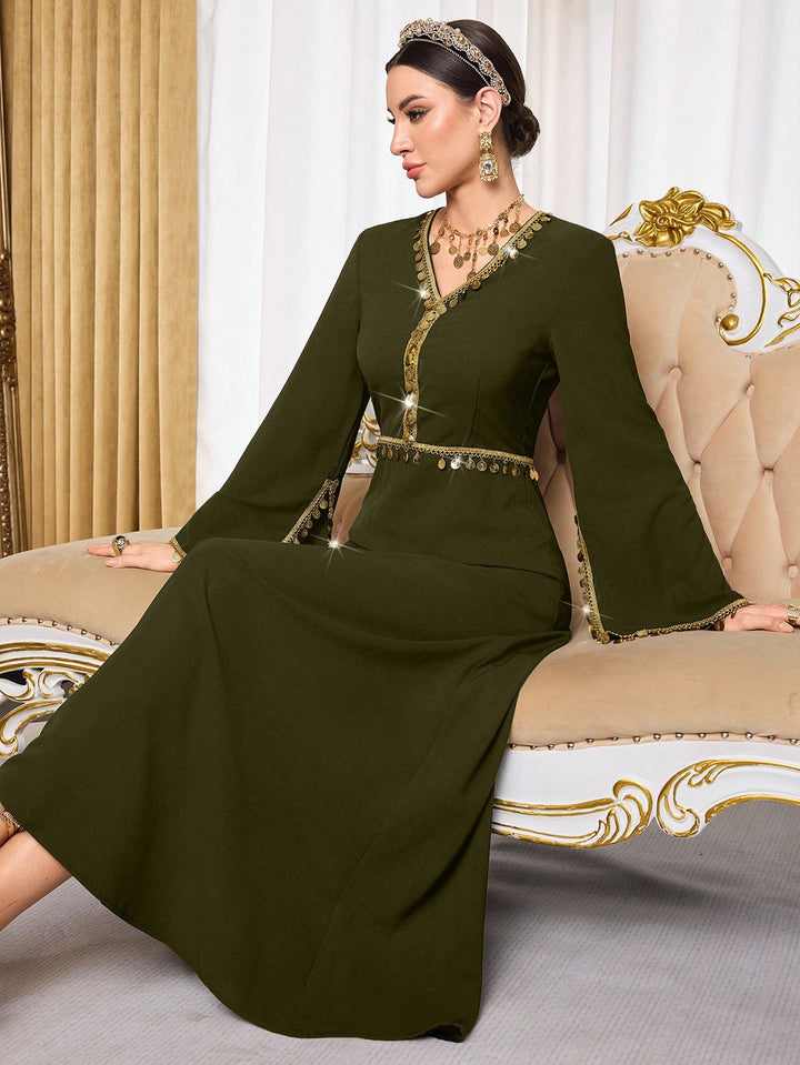 Rochie maxi SHEIN, kaki