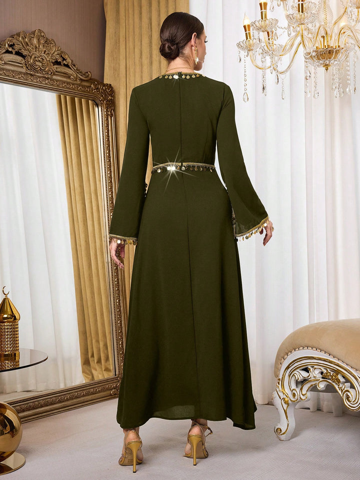 Rochie maxi SHEIN, kaki