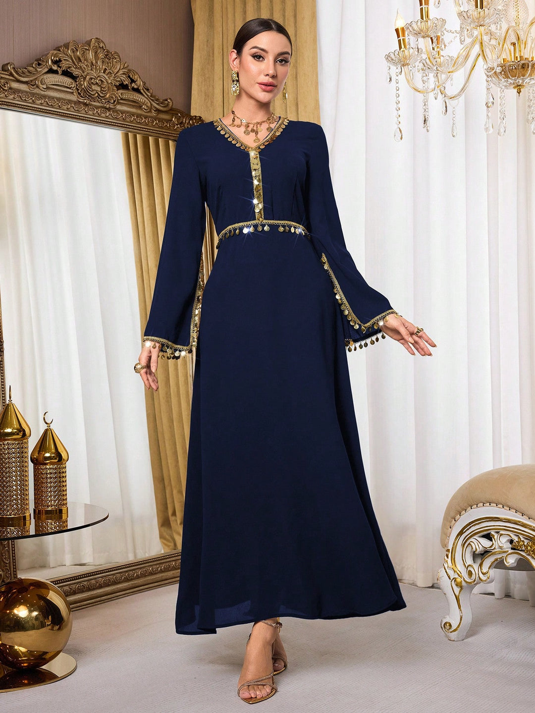 Rochie maxi SHEIN, albastru