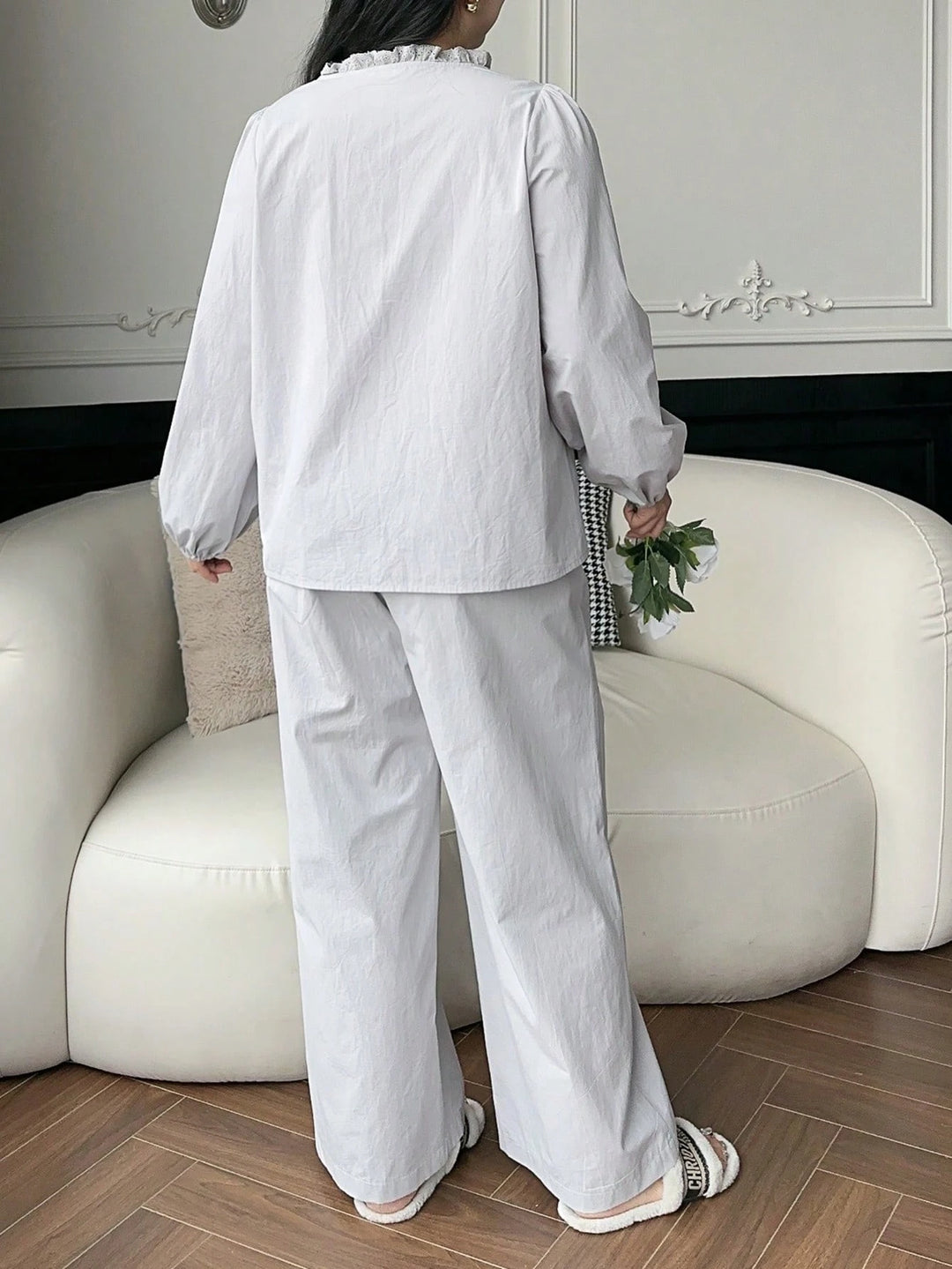 Compleu pijamale SHEIN, gri