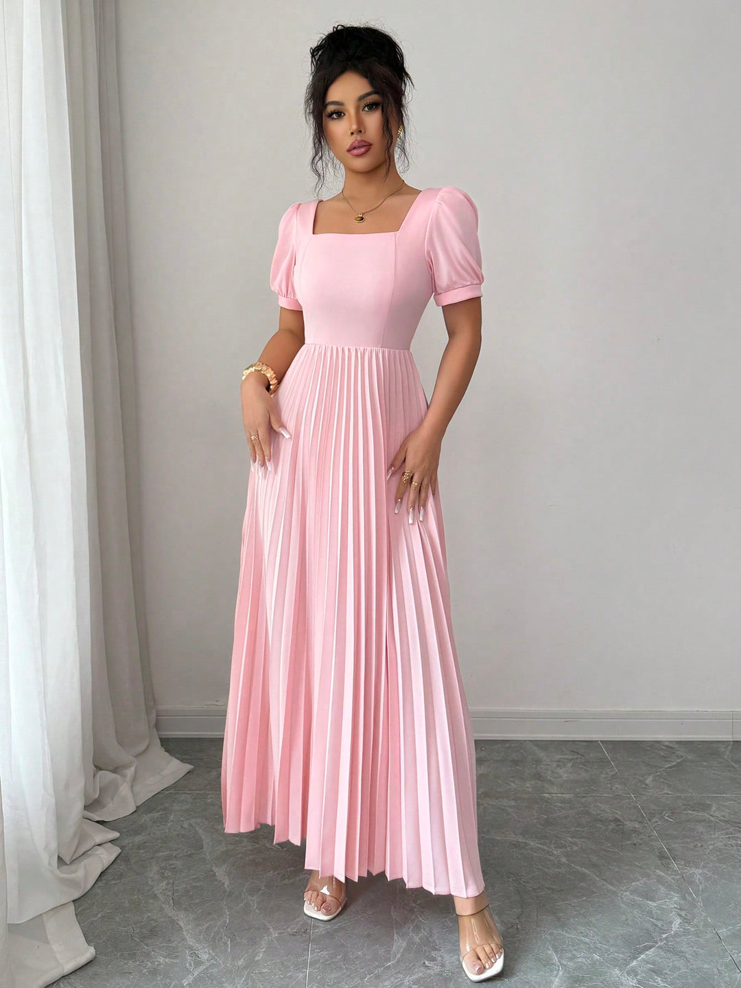Rochie maxi SHEIN, roz