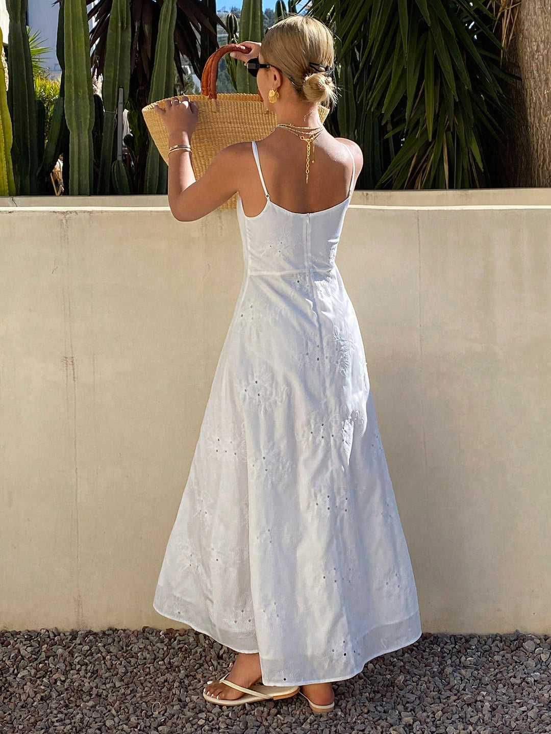 Rochie maxi SHEIN, alb