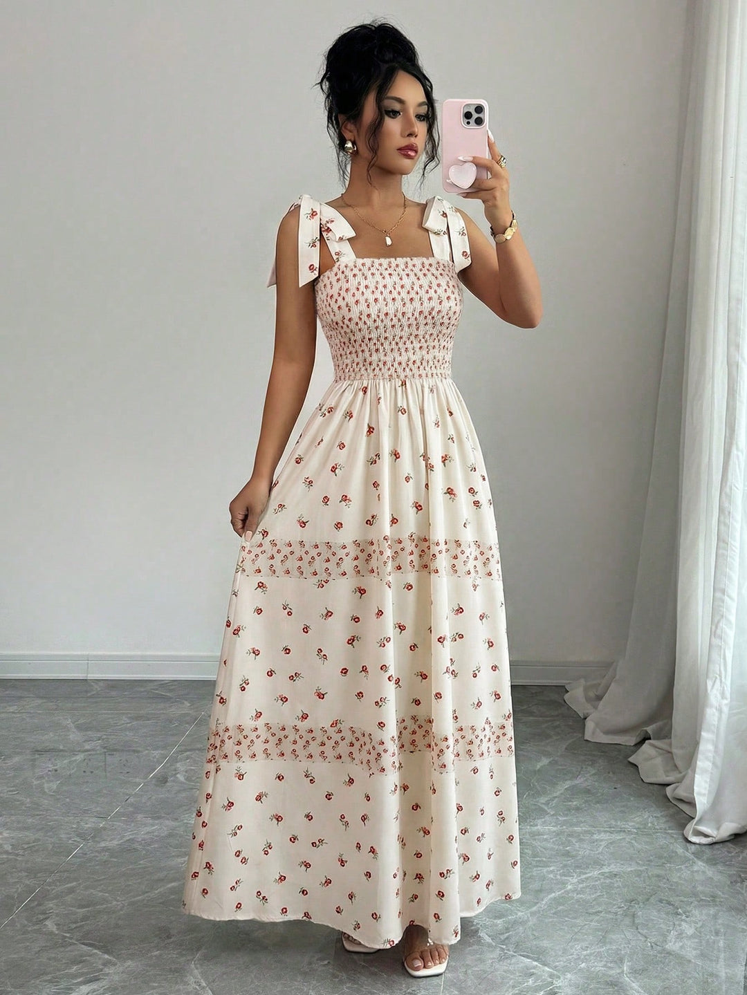 Rochie maxi SHEIN, bej