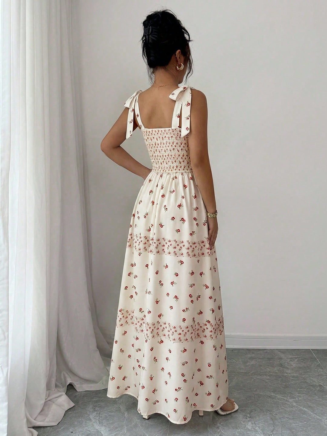 Rochie maxi SHEIN, bej