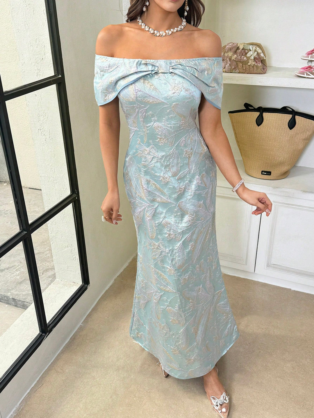 Rochie midi SHEIN, albastru