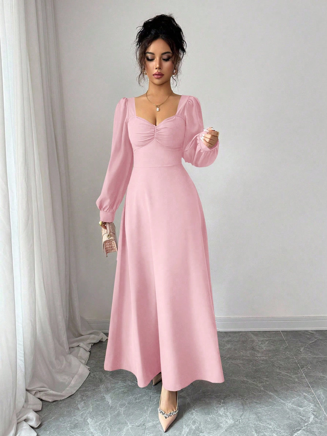 Rochie maxi SHEIN, roz