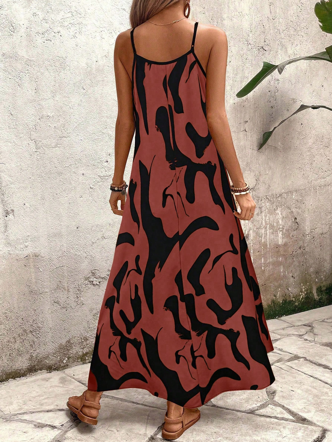 Rochie maxi SHEIN, maro