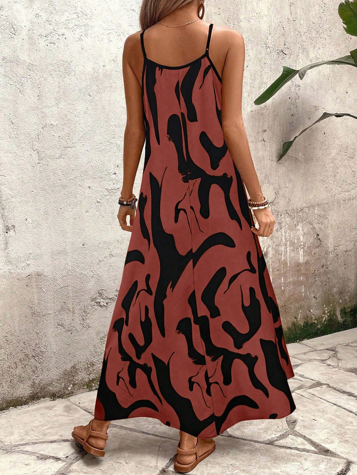 Rochie maxi SHEIN, maro
