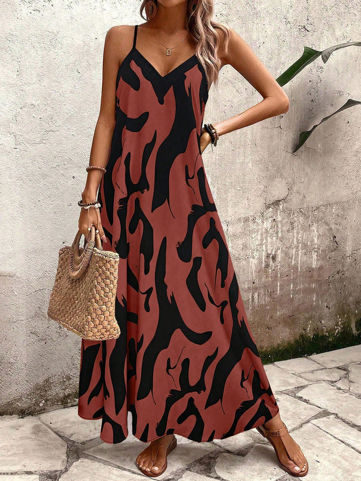 Rochie maxi SHEIN, maro