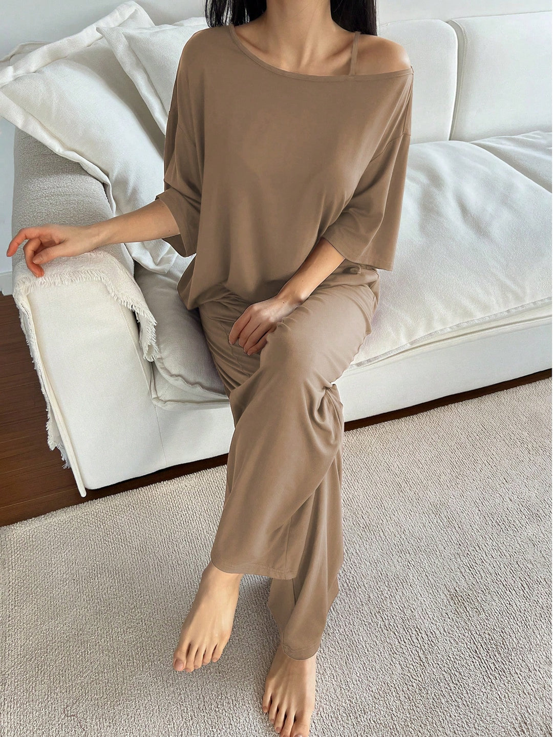 Set pijamale SHEIN, kaki