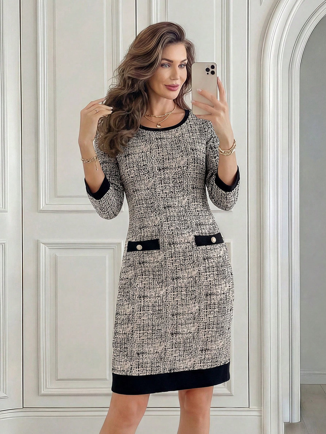 Rochie scurtă SHEIN, maro
