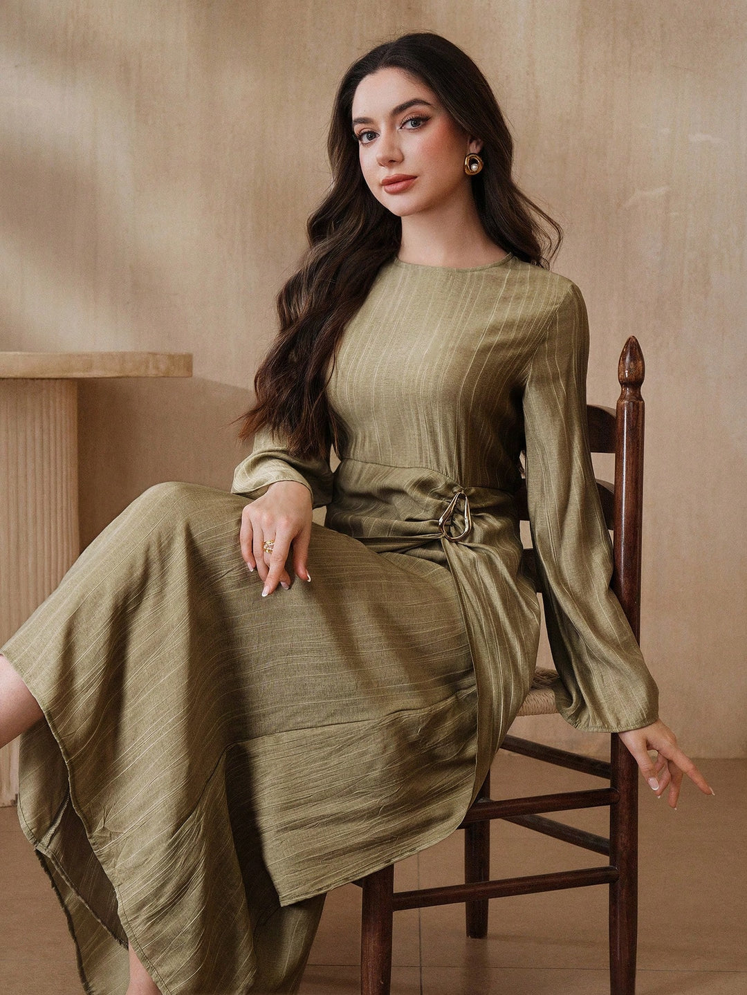Rochie maxi SHEIN, bej