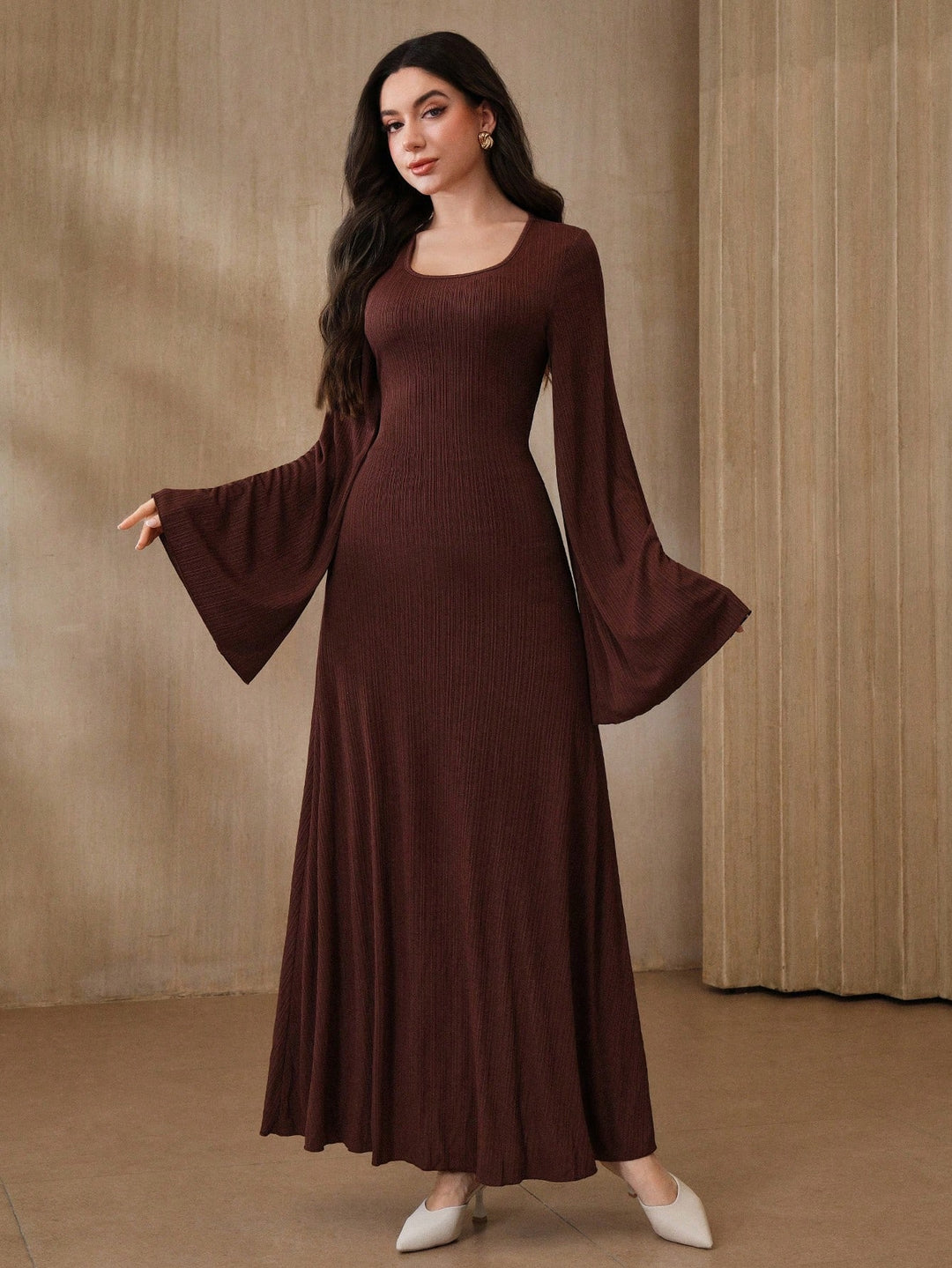 Rochie maxi SHEIN, maro